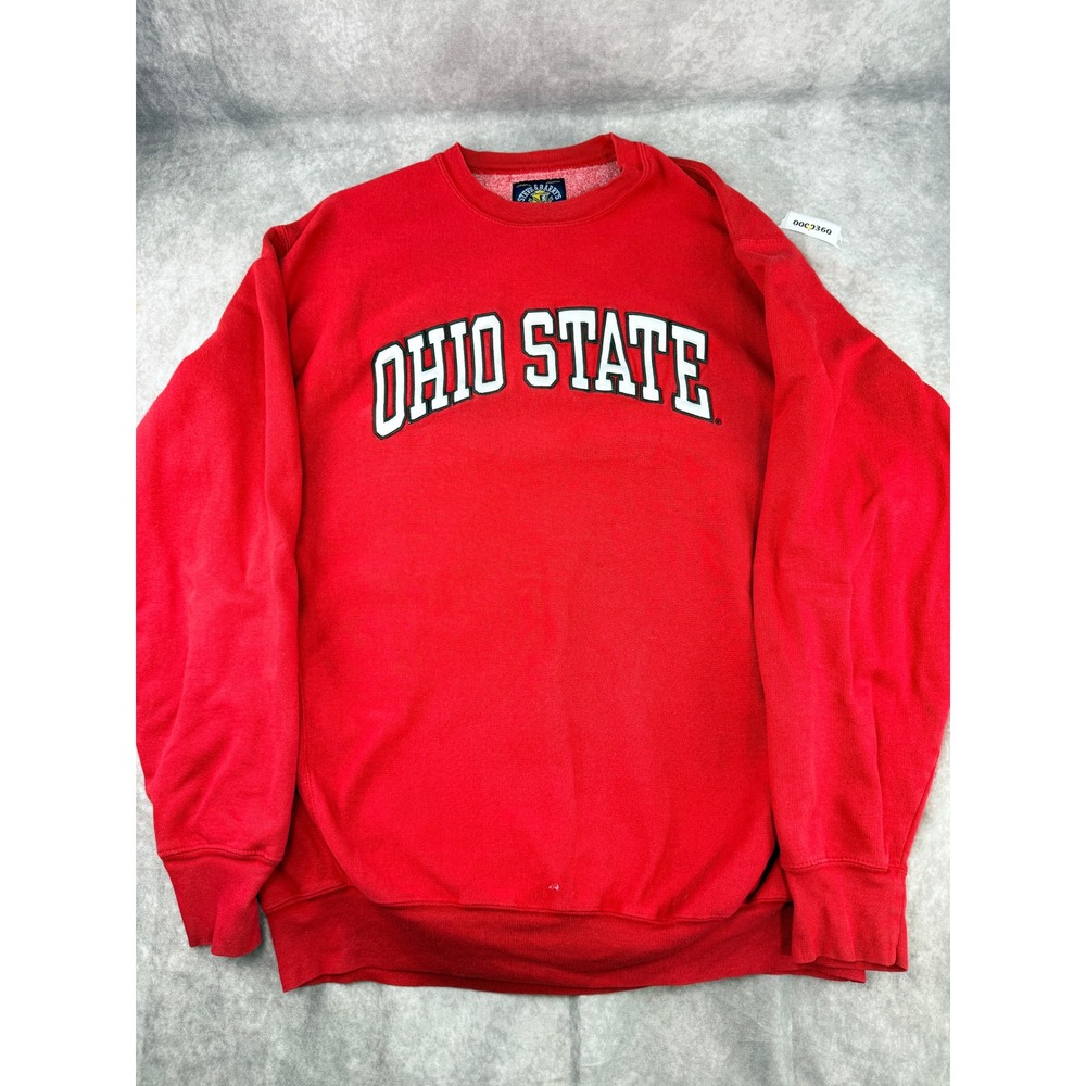 Steve & Barrys Ohio State Buckeyes Crewneck Sweatshirt Red Mens XL Heavyweight